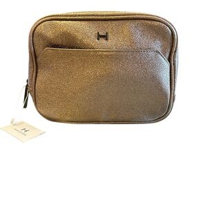 H by Halston Rose Gold Makeup Bag, NWT